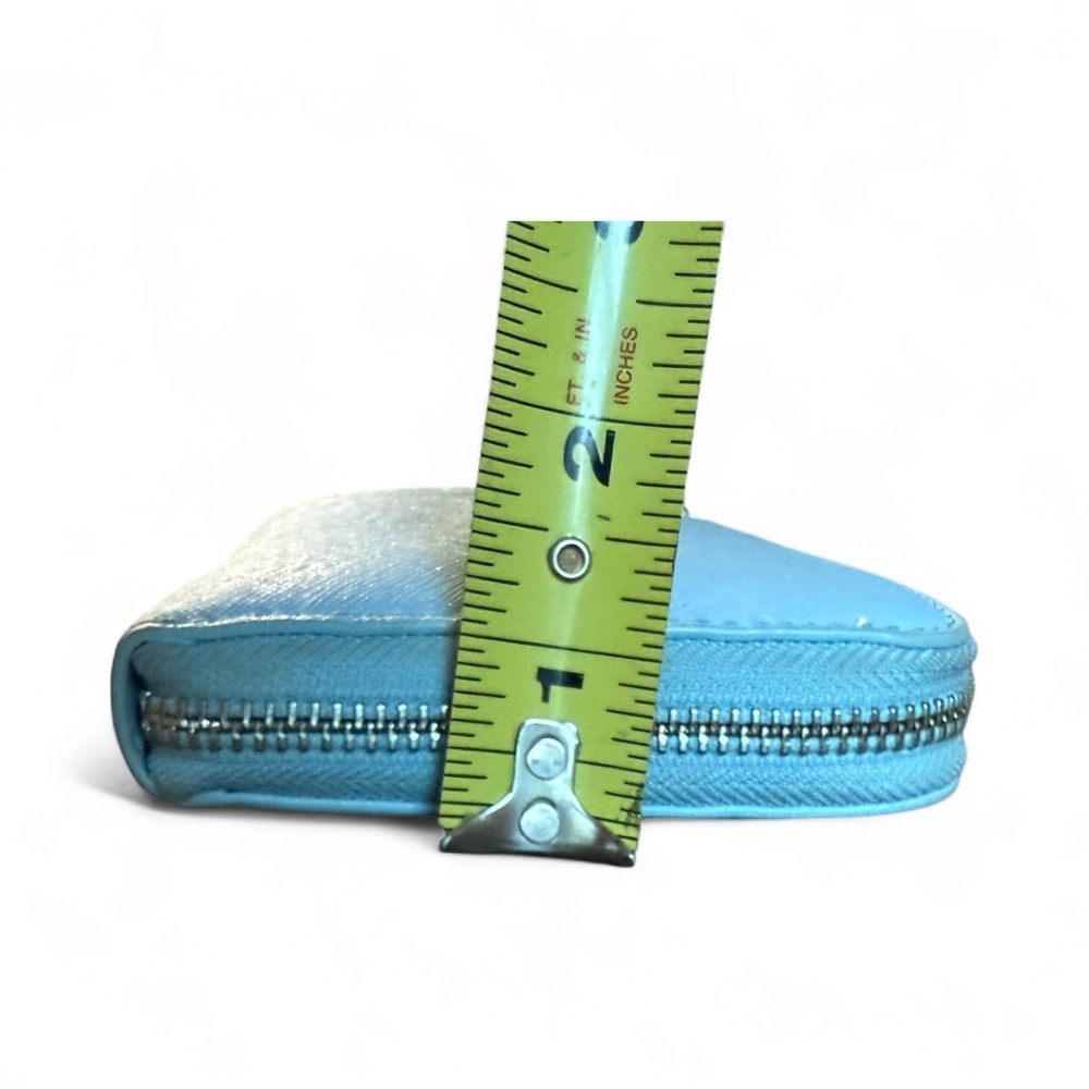 Tory Burch Sky Blue Zip Wallet - Picture 9 of 13